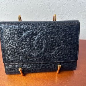 Chanel Black leather wallet